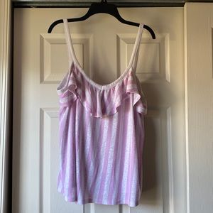 Old Navy Pink Striped Tank Top